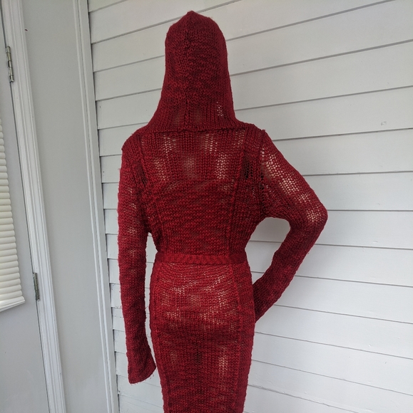 Red Maxi Cardigan S Long Dance in Paris - Picture 4 of 10